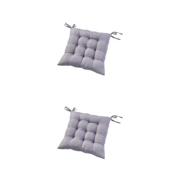 Naiovety Cojín para silla de oficina - No daña las sillas y se fija cómodamente a las sillas Comedor Patios Jardín Gris 40x40 Gris 40x40 2Conjunto