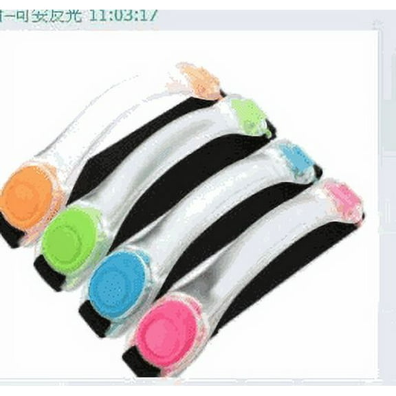 LED Silicone Reflective Armband - Green