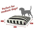 thumbnail image 3 of Majestic Pet | Vertical Stripe Shredded Memory Foam Rectangle Pet Bed For Dogs, Removable Cover, Black, Medium, 3 of 6