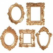 DESIGNICE 5Pcs Vintage Picture Frames,Color Depth Small Picture Frames,Beauty Upgrade Gold Picture Frames,5.91"X3.94"