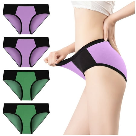 

〖Hellobye〗Women Solid Color Patchwork Briefs Panties Underwear Knickers Bikini Underpants