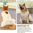 thumbnail image 5 of HQREA Luxury Dog Tulle Dress- Extra Large, Princess Wedding Tutu Skirt with Flower Bowknot for Female Dogs, 5 of 7