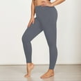 thumbnail image 2 of Women's Pull-On Stretchy Leggings Solid Color High Waisted Tight fit Long Yoga Pants Workout Gym Running Volleyball Pants, 2 of 4