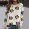 thumbnail image 2 of EHQJNJ Chandails en Molleton pour Femmes Sans Capuche Jaune Printemps Été Imprimé Manches Courtes Col Rond T-Shirt Grande Taille Chandails en Molleton Mignons pour Femmes Graphique, 2 of 5