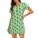 thumbnail image 1 of Disketp Broccoli 1 para Camisón Corto de Manga Corta para Mujeres, Camisón Cómodo con Escote Redondo, Bonito y Confortable, 1 of 6