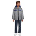 thumbnail image 5 of Weather Tamer Boys Hooded Long Sleeve Chest Stripe Winter Puffer Coat, Sizes 4-16, 5 of 6