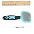 thumbnail image 3 of OULII Dog Grooming Comb 1Pack Blue Abs Material Hair Removal Tool 5.9x2.4in, 3 of 8