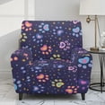 thumbnail image 2 of POLERO Purple Bling Paws Recliner Cover, Couch Cover for Recliner - Stretch Non Slip Sofa Covers Washable, Furniture Protector for Living Room, 2 of 7