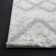 thumbnail image 3 of SAFAVIEH Berber Shag Phyliss Trellis Area Rug, Ivory/Grey, 4'5" x 6'5", 3 of 8