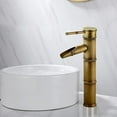 thumbnail image 3 of Top Bathroom Faucet, Waterfall Sink Mixer Faucet, Top Sink Mixer Faucet, Single Hole Hot And Cold Water Faucet, Bamboo Mixer, 3 Notches, 3 of 5