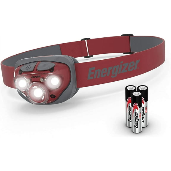 LED Headlamp, Bright Headlamp for Outdoors, Camping and Mechanic Work Light, Includes Batteries, Pack of 1, Rust Red