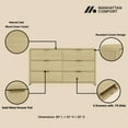 thumbnail image 4 of Grace Modern 60 Double Dresser with 6 Drawers in Natural Oak and Gold, 4 of 10