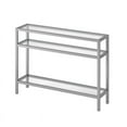 thumbnail image 3 of Pemberly Row Traditionnelle 42" Table de Console en Métal Satiné Nickel / Gris, 3 of 11