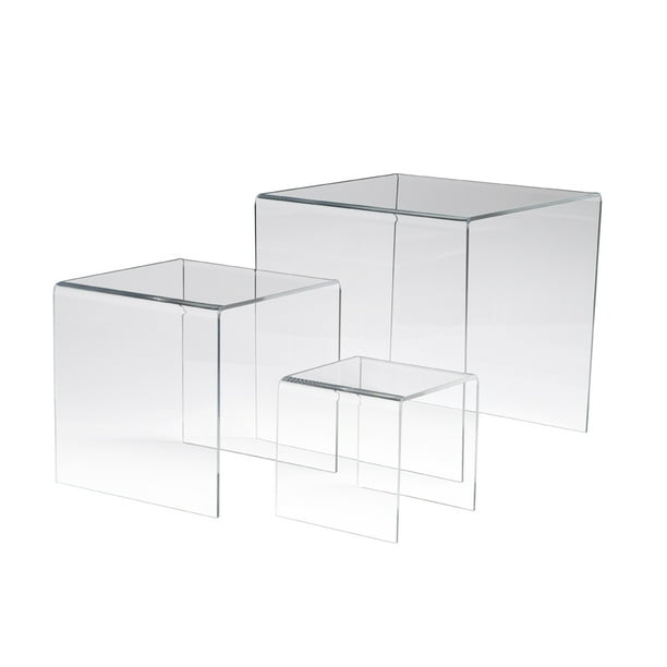 Set of 3 Clear Acrylic Large Display Risers (Pack of 6) - Walmart.com