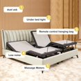 thumbnail image 2 of HSUNNS Electric Adjustable Bed Frame with Massage, Metal Twin XL Adjustable Bed Base with Wireless Remote Head and Foot Incline, USB Port, Zero Gravity, Stress Management, Easy Assembly, 2 of 6