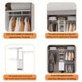 thumbnail image 4 of 8Ft White Walk-In Closet System - Adjustable Shelves & Garment Racks, 1000Lb Capacity, 4 of 12