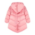 thumbnail image 2 of HILEELANG Toddler Girl Winter Puffer Jackets Coats Pink Dinosaur Hooded Light Weight Padded Outerwear 12-24M, 2 of 9