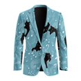 thumbnail image 5 of HELLHERO Piano Music Pattern Polyester One Button Suit Jackets with Regular Fit, Lightweight Solid Color Blazer for Business, 5 of 8