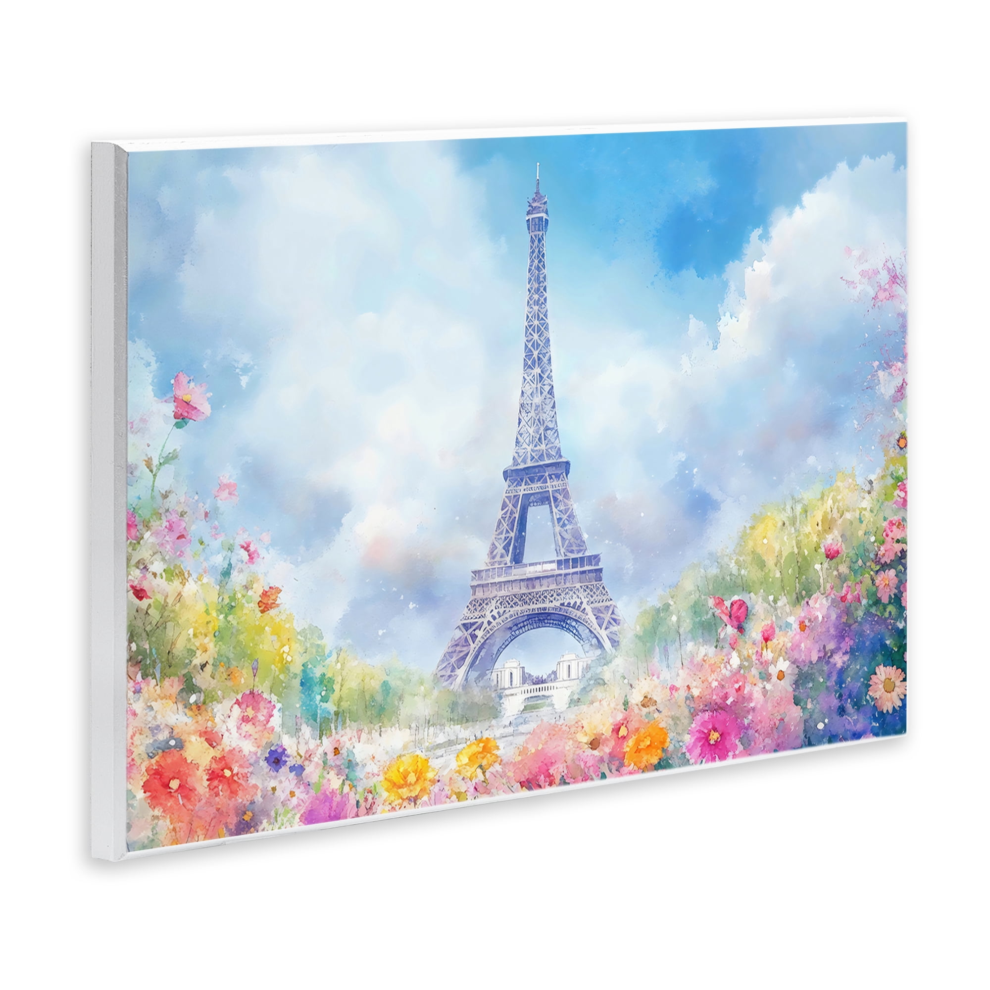 Stupell Industries Rainbow Spring at Eiffel Tower Wall Plaque Art, design by Creative Studio