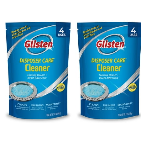 (2 Pack) Glisten Disposer Care Cleaner, Lemon Scent, 4 (Best Isinglass Cleaner Review)