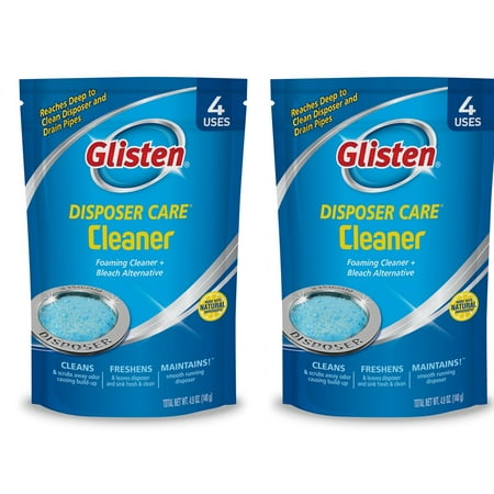 Cleaner Siphon - (2 Pack) Glisten Disposer Care Cleaner, Lemon Scent, 4 uses