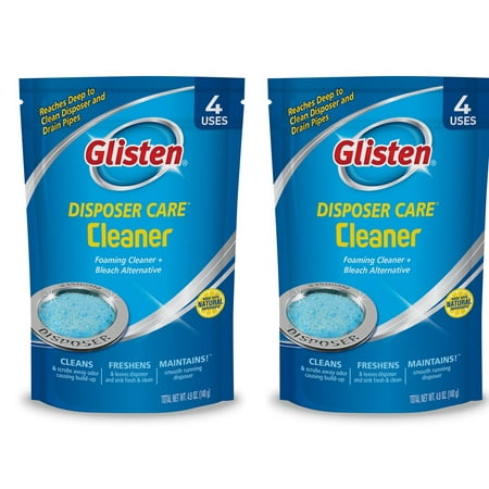 (2 Pack) Glisten Disposer Care Cleaner, Lemon Scent, 4 (Best Cleaner To Remove Nicotine From Walls)