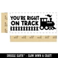 thumbnail image 2 of You're Right on Track Train Teacher Student School Self-Inking Rubber Stamp Ink Stamper - Black Ink - Small 1-1/2 Inch, 2 of 7
