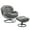 Gray, variant on Swivel Accent Chair with Ottoman, Velvet Accent chair with Footrest, Mid-Century Modern Lounge Chair and Ottoman Set, Reading Chair for Living Room, Bedroom, Reading Room, Home Office, Brown