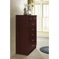 Hodedah 7 Drawer Dresser with Two Locks, Mahogany