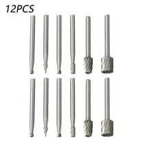 CPAN 12pcs/Set HSS Router Drill Bits Kit Rotary Burrs Tool Wood Metal Carving Milling