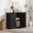 thumbnail image 4 of Gymax 40'' Sideboard Buffet Cabinet Modern Kitchen Storage Organizer w/ 2 Drawers Black, 4 of 9