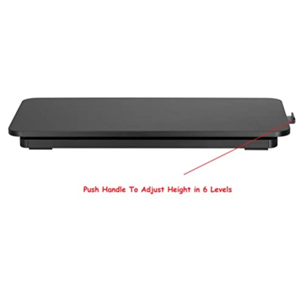 KBT10 Ultra Slim 24" Laptop, Keyboard and Mouse Stand Sit Stand Adjustable Riser for Standing Desks Lifts Up to 15.6 inches in Height 5 Height Levels Riser