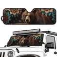 thumbnail image 2 of FUIALDOLG Car Windshield Sun Shade Brown Bear Mandala Windshield Cover Automotive Interior Protection Front Window Sun Visor Protector Blocks UV Rays Keep Your Vehicle Cool, 2 of 7