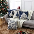 thumbnail image 4 of Christmas Decor Pillow Covers 18 X 18 Inches Set of 4 Black and Red Buffalo Plaid Farmhouse Throw Pillowcases Cotton Linen Vintage Christmas Cushion Covers for Xmas Holiday Decorations, 4 of 9