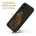 thumbnail image 3 of Case Yard Wooden Case for iPhone-X Soft TPU Silicone cover Slim Fit Shockproof Wood Protective Phone Cover for Girls Boys Men and Women Supports Wireless Charging Bird of Prey Design, 3 of 7