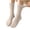 Khaki, variant on qelini Thick Crew Socks for Women Plus Size Warm Cozy Mid Calf Socks Fall Winter Floor Socks Solid Color Socks