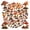 2A-35pcs, variant on 35pcs Natural Mushroom Stickers Nature Teacher Reward Autumn Graffiti Decals Waterproof Stickers for Laptop Phone Luggage