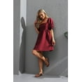 thumbnail image 3 of Womens Dresses Fashion Summer Women's Square Neck Lantern Short Sleeve Tie Backless Elegant Dress, 3 of 6