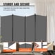 thumbnail image 4 of Room Divider VEVOR - Pantalla de privacidad plegable de 4 paneles, color gris, 4 of 9