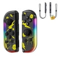 thumbnail image 1 of Wireless Controller for Nintendo Switch with Wrist Strap,Left and Right RGB Joypad Controllers Compatible with Switch/OLED/Lite,Support Dual Vibration/6-Axis Gyro/Motion Control/Wake-up(Pika-2), 1 of 6