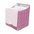 thumbnail image 3 of Valentine's Day Washer Cover, Hearts in Geometric Polygonal Design Romantic Modern Pattern, Easy to Use Bathroom Accent Fabric, 29" x 28" x 40", Pink Fuchsia and Salmon, by Ambesonne, 3 of 3