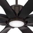thumbnail image 3 of 80" Possini Euro Design Defender Modern Indoor Outdoor Ceiling Fan with Dimmable LED Light Remote Oil Rubbed Bronze Black Damp Rated for Patio House, 3 of 9
