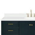 thumbnail image 6 of Ariel Cambridge 66 Inch Single Oval Sink Bathroom Vanity With Carrara White Quartz Countertop 1.5 Edge In Midnight Blue, 6 of 10