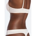 thumbnail image 4 of Joyspun Women's Ribbed Modal Thong Panties, 3-Pack, Sizes XS-3XL, 4 of 8