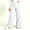 thumbnail image 4 of cocolona Womens Casual Loose Plus Size Yoga Pants Elastic Waist Straight Wide Leg Workout Pants with Pockets, 4 of 5