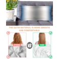 thumbnail image 3 of Blue Grey Pillow Cases Cal King Size, Smooth Satin Pillowcase for Hair and Skin, Gray Farmhouse Modern Rustic Decorative Cooling Bed Pillow Covers with Zipper, 20x40 Inches, 3 of 5