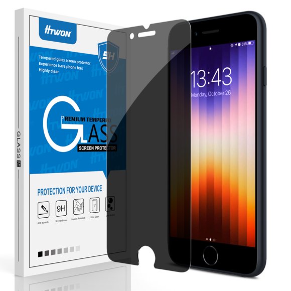 Elegant Choise 2Pcs Screen Protector Tempered Glass for iPhone SE 3 2022, Clear