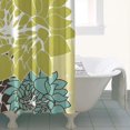 thumbnail image 4 of Green and Blue Pioneer Flower Pattern Shower Curtain 36"x72" ,Bathroom Decorative Shower Curtains Set with 12 Hooks,Modern Waterproof Washable Shower Curtain, 4 of 6