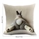 thumbnail image 3 of Bonita funda de cojín decorativa con bordado | Funda de almohada cuadrada de 45 cm con pelusa corta para sofá, cama y sala de estar | Decoración del hogar en gris, 3 of 6