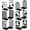 Geometrical, variant on 6 Pairs Decorative Book Ends Metal Bookends for Shelves Black Metal Heavy Duty Book Ends Holder Supports Stoppers for Home Office School, 6.9x4.9x3.5”(Geometrical)